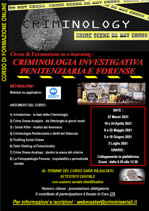 Corso Online Criminologia